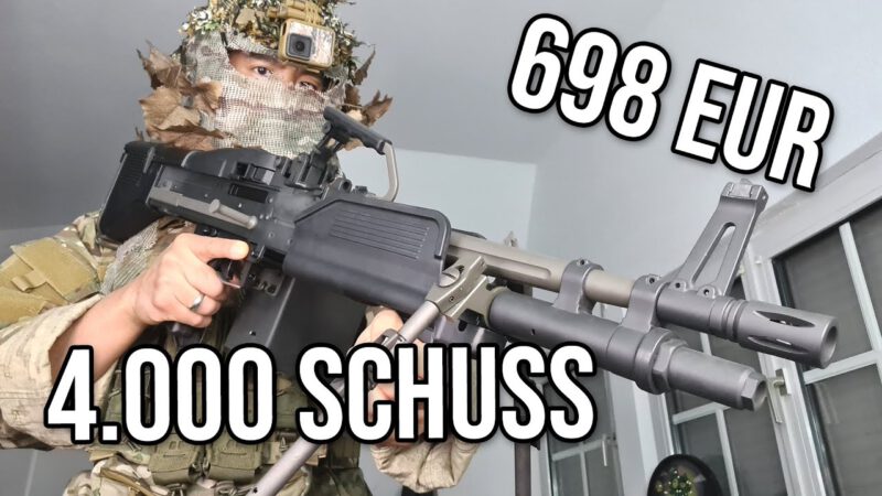 4000 SCHUSS AIRSOFT | Ares M60 Review | Deutsch